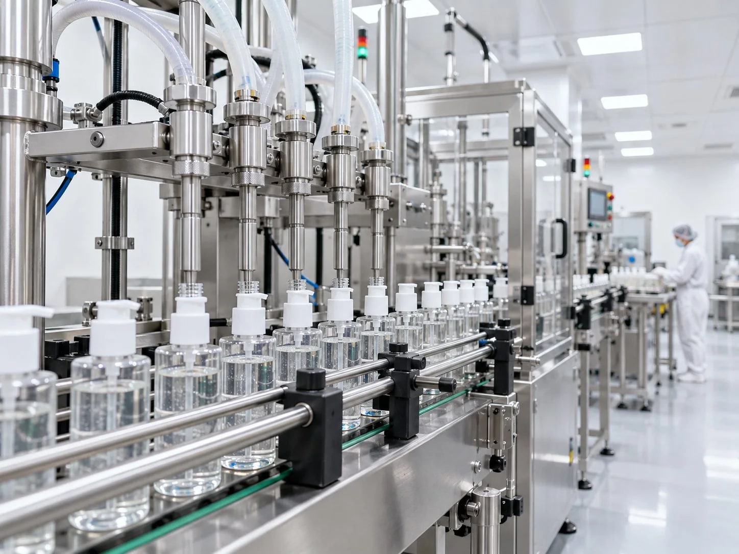 Small-bottle liquid filling conveyor and enclosed preparation equipment