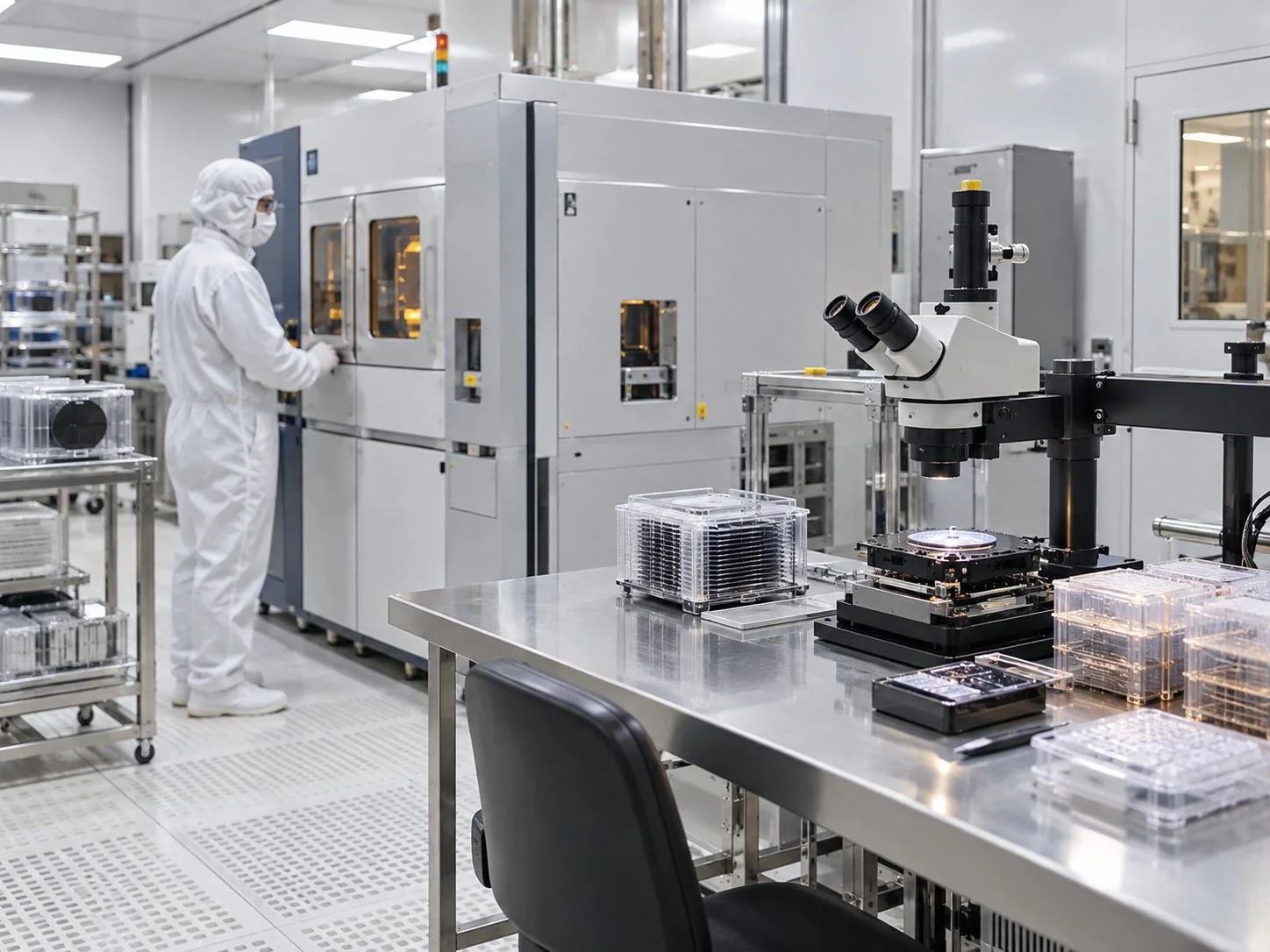 Generic sensor and microfabrication workstations in a controlled manufacturing room