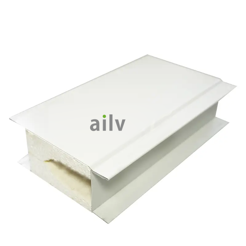 AILV panel sample showing the facing, core and edge connection to identify in a quotation