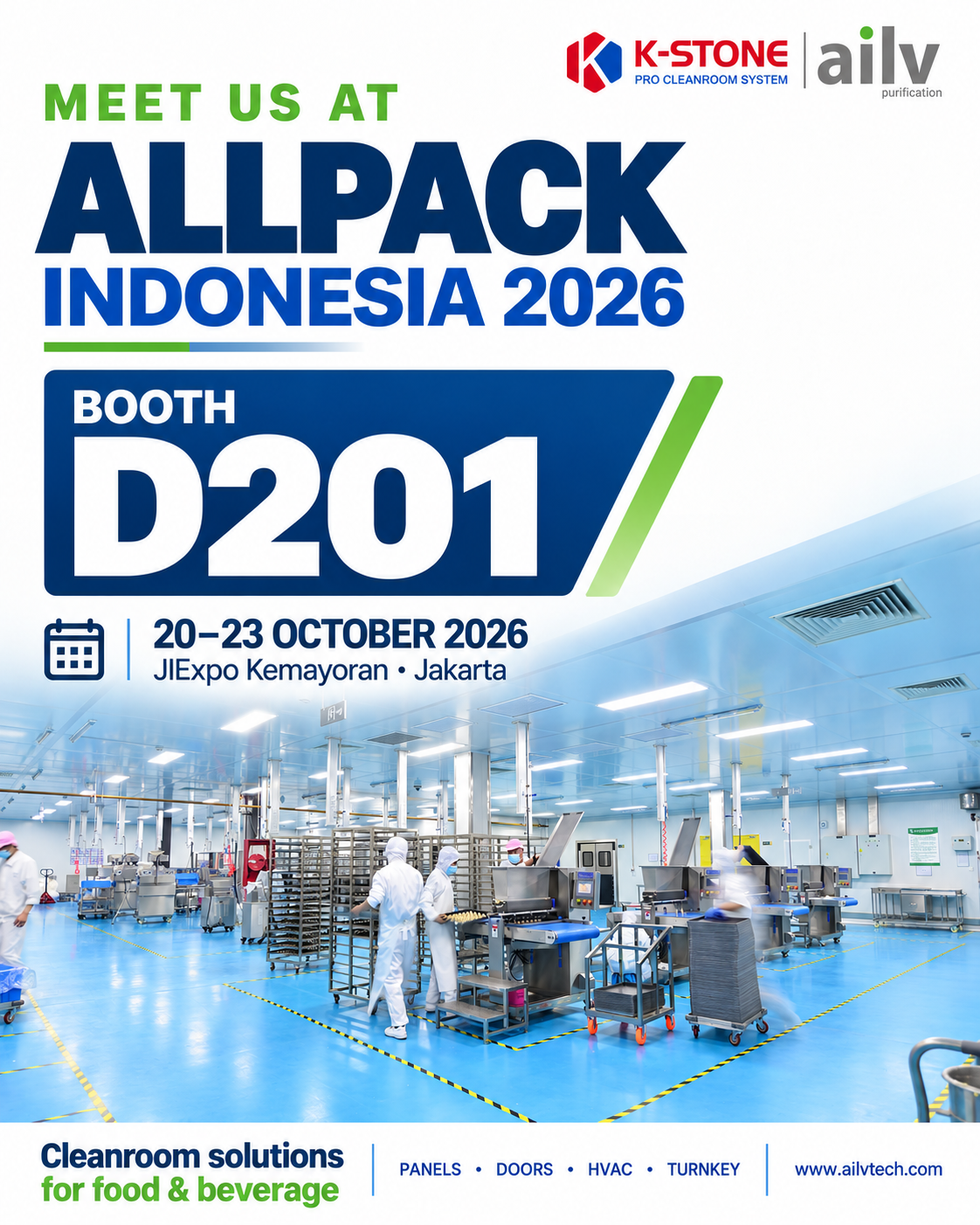 ALLPACK Indonesia 2026 invitation to visit Booth D201, 20–23 October at JIExpo Kemayoran, Jakarta