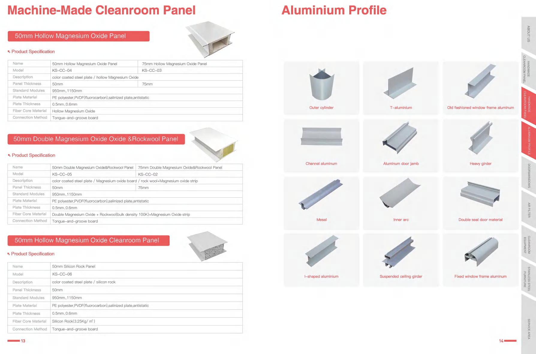 Original catalogue illustrations of aluminium profile shapes